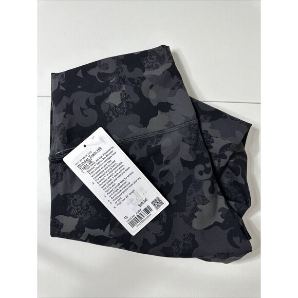 Lululemon Wunder Train High-Rise Tight 28" Lace Black Multi Size 12 NWT - Picture 5 of 5